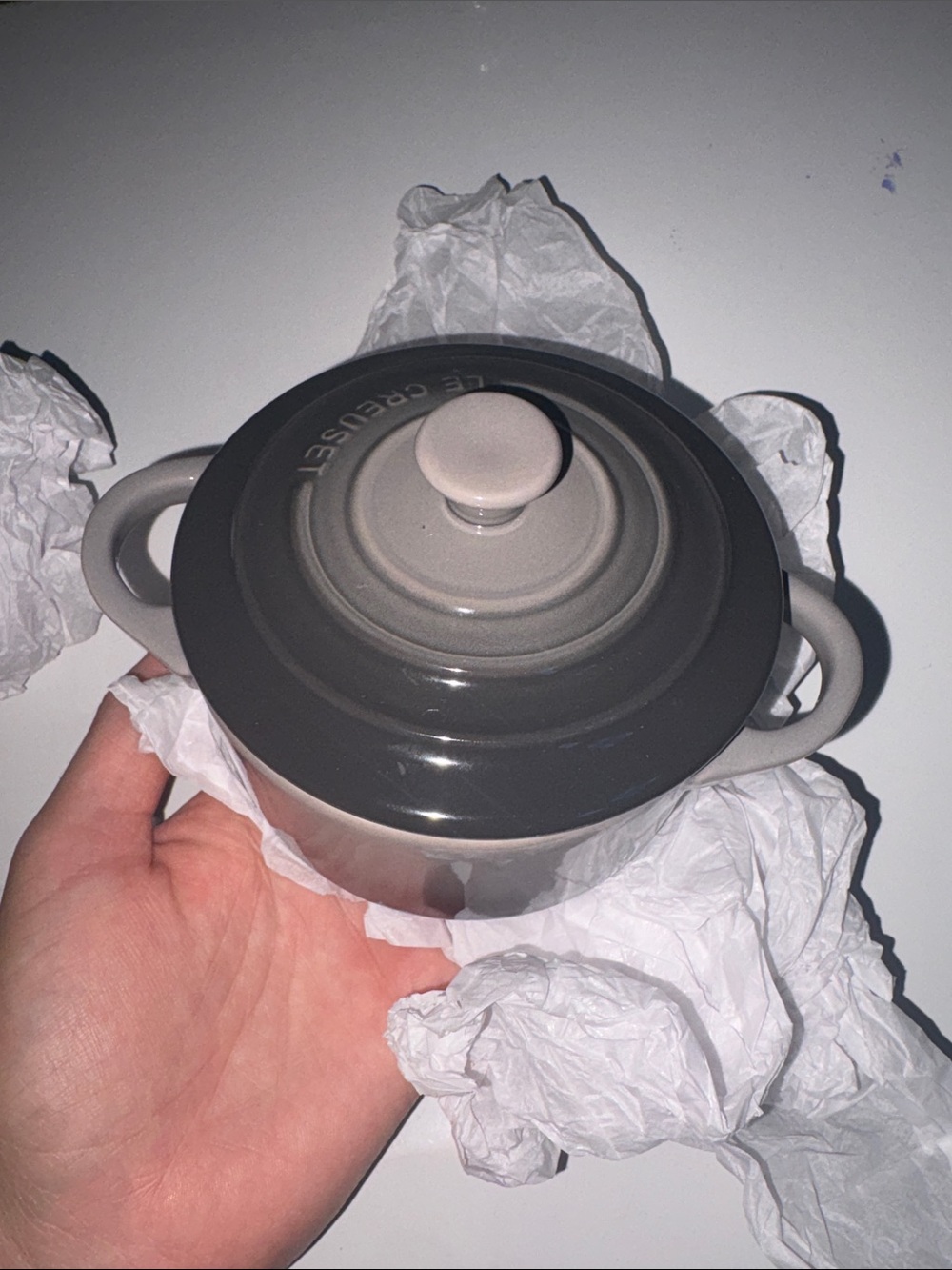 Le Creuset Mini Cocotte in Slate Gray